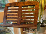 Wooden Music Stand made from reclaimed piano wood - Burl Walnut