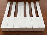 Key Covering with Fronts 52mm - White 88 notes